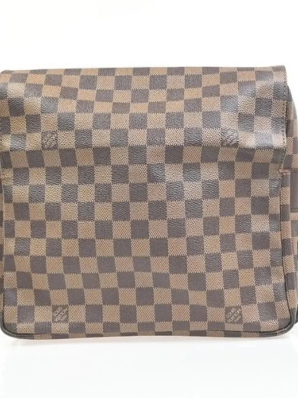 LOUIS VUITTON Naviglio Shoulder Bag Damier Ebene Leather Brown N45255 15YH939